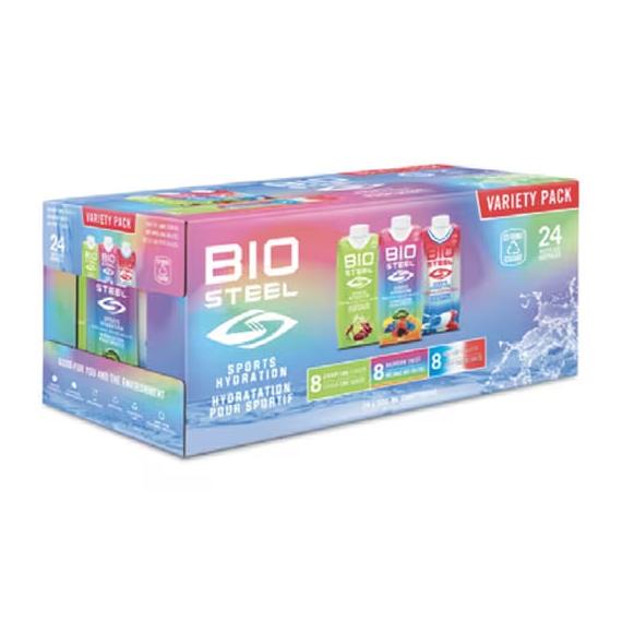 Biosteel - pack varié de boissons d'hydratation sportive 24 × 500 mL