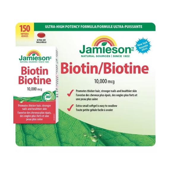 Jamieson Biotin 10,000 mcg 150 softgels