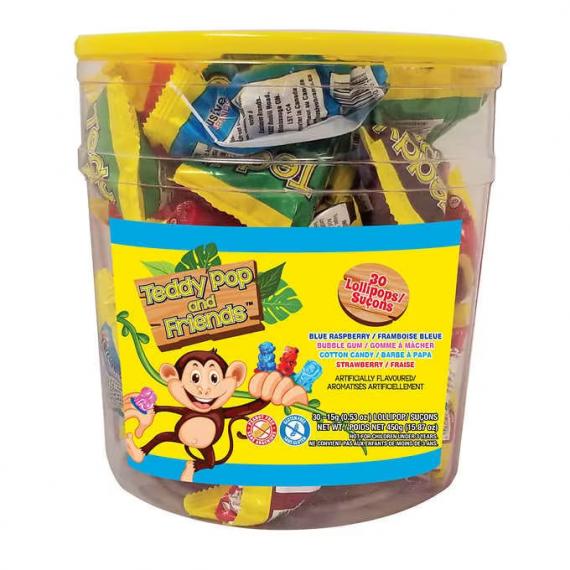 Teddy Pop and Friends Lollipops 30 × 15 g