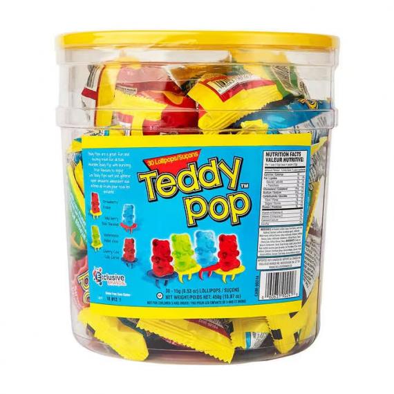 Teddy Pop Lollipops Pack of 30