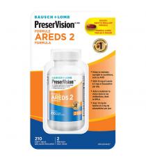 PreserVision - Supplément de vitamines et minéraux pour les yeux avec formule AREDS2, 210 gélules