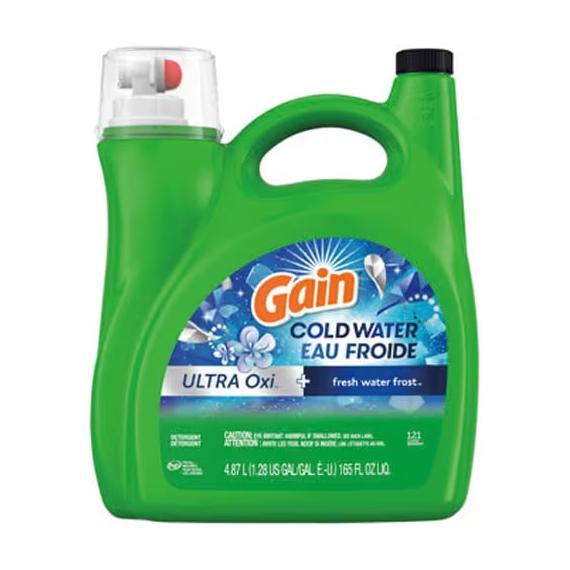 Gain - Détergent à lessive liquide en eau froide 4,87 L 121 brassées