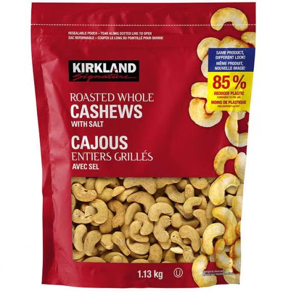 Kirkland Signature Roasted Whole Cashews With Salt 1.13 kg