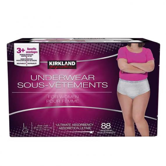 Kirkland Signature Women's Protective Underwear Small/Medium 92-pack