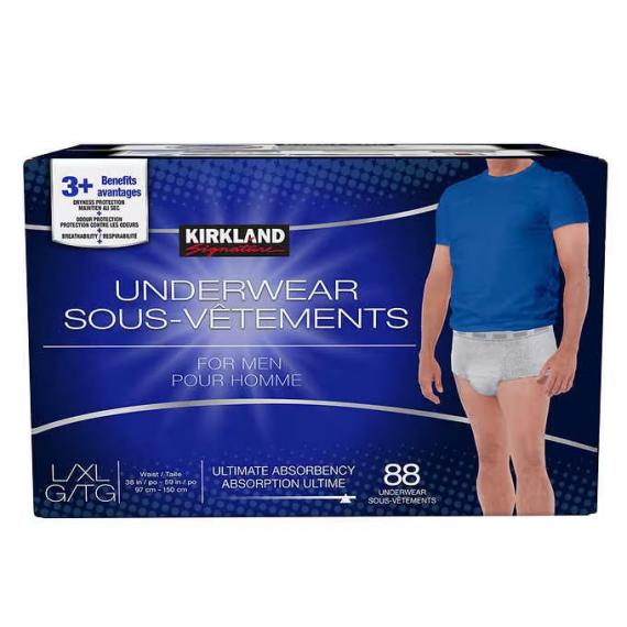 Kirkland Signature - Sous-vêtements de protection pour hommes grand/très grand paquets de 88