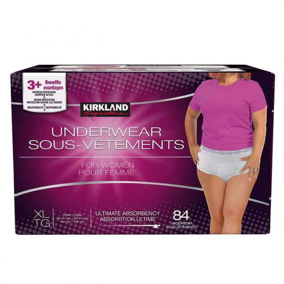 Kirkland Signature Women's Protective Underwear X-large 84-pack