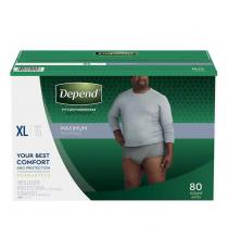 Depend Men's Maximum Absorbency Underwear X-large 80 counts
