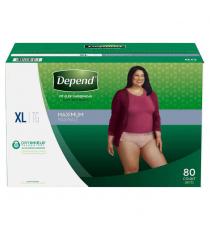 Depend - Sous-vêtements et à Absorption Maximale pour Femmes Extra Large 80 unités