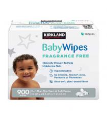 Kirkland Signature Baby Wipes Fragrance Free 9 Packs of 100