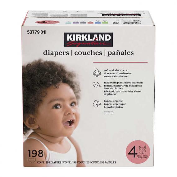 Kirkland Signature – Couches taille 4 - Paquet de 198