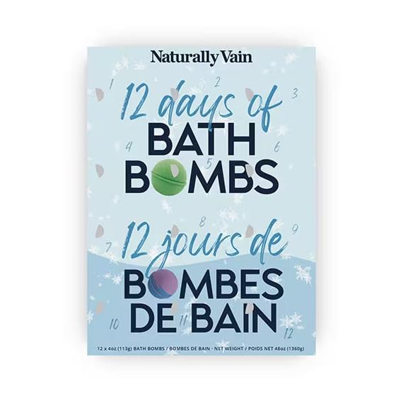 Naturally Vain 12 Days of Bath Bombs advent calendar
