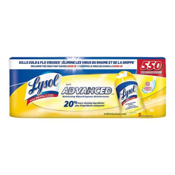 Lysol - Advanced Lingettes désinfectantes 5 x 110 unités