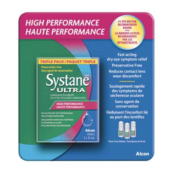Systane Ultra-lubricant Eye Drops, 3 × 10 mL Bottles