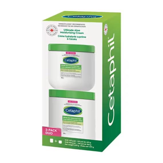 Cetaphil - crème hydratante ultime à l'aloès, pack de 2, 453 g, 566 g