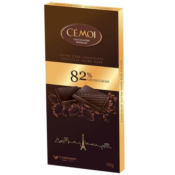 Cémoi Dark Chocolate 82%, 4 x 100 g