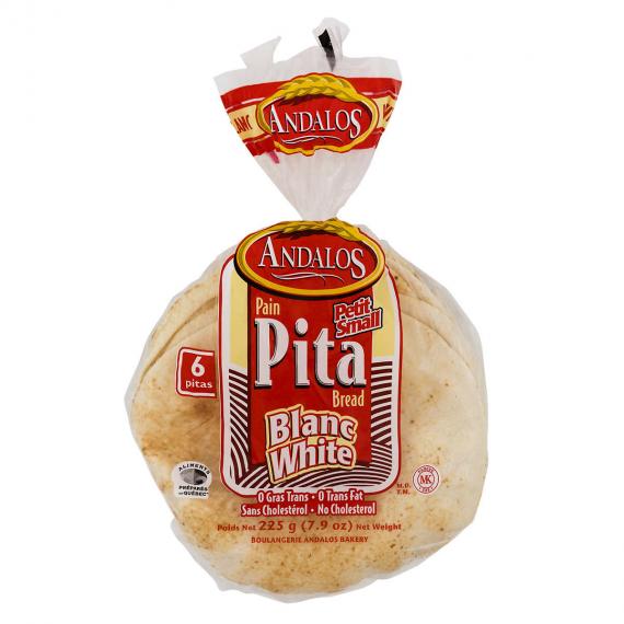 Andalos Small White Pita Bread, 5 packs x 6 units
