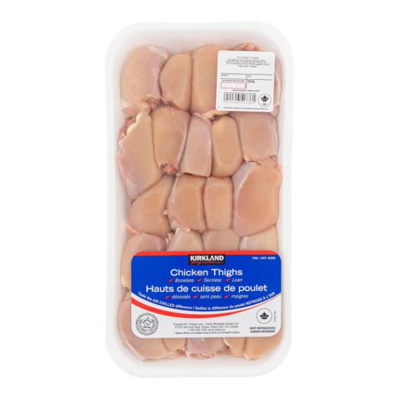Kirkland haut de cuisse poulet, désossé sans peau, 2.2 Kg (+/- 50 g)