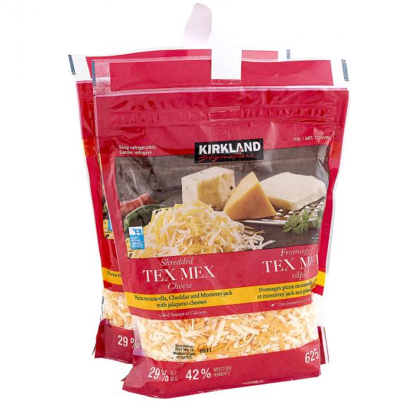Kirkland Signature TEX MEX Shredded Cheese, 2 x 625 g