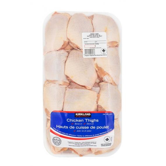 Chicken thighs, bon-in, skin-on, 2.9 kg ( +/- 50 gr)