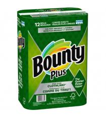 Bounty Plus 2-ply Paper Towels - 12 Rolls