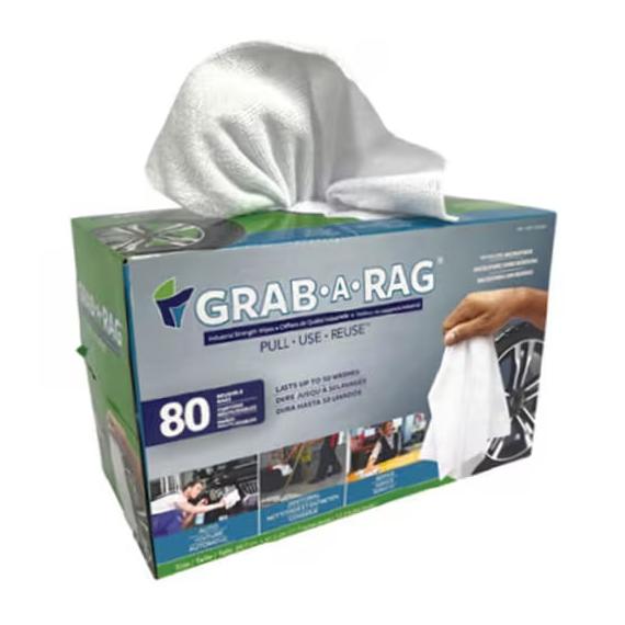 Grab-A-Rag reusable edgeless microfibre rags pack of 80