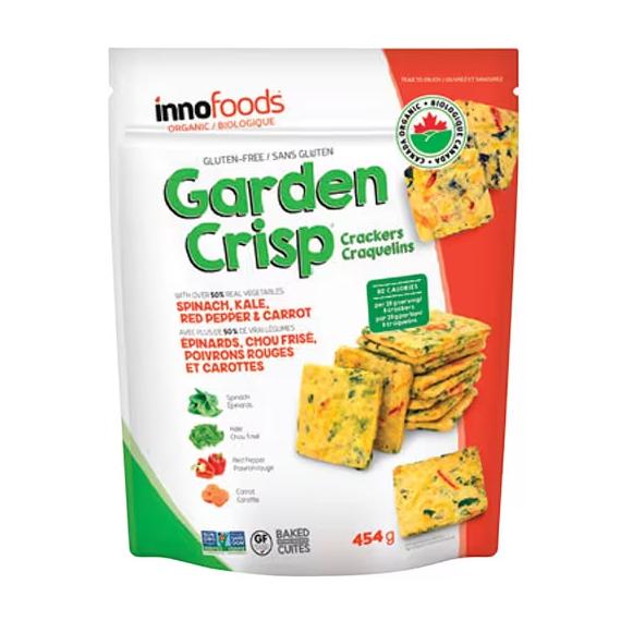 Craquelins aux légumes biologiques Garden Crisp d'Inno Foods 454g