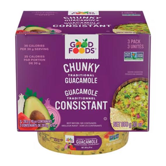 Good Foods Traditional chunky guacamole 3 × 283 g