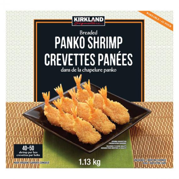 Kirkland Signature Crevettes Panure Panko, 40-50 crevettes par boîte, 1.13 kg