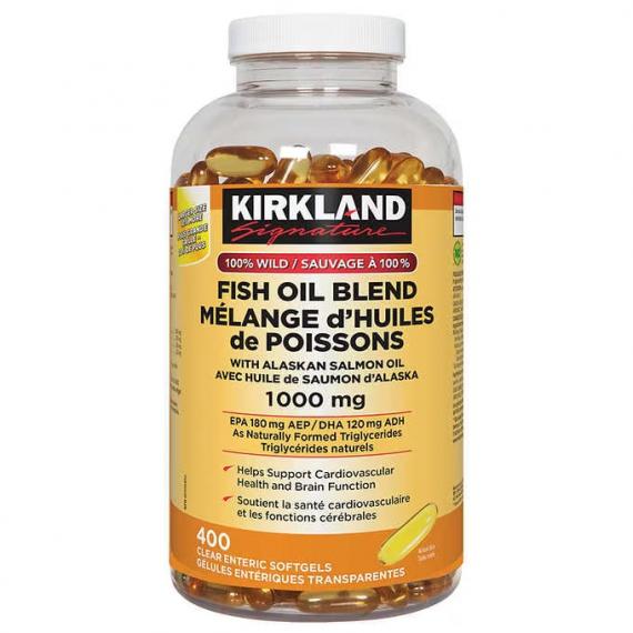 Kirkland Signature - Huile de poisson sauvage à 100 % 400 gélules