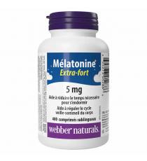 webber naturals Melatonin 5 mg Extra Strength Easy Dissolve, 400 Sublingual Tablets