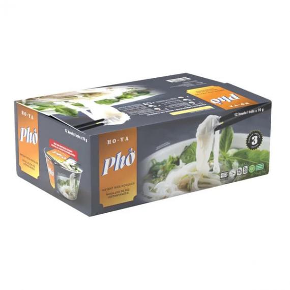 Ho-Ya - Bols Pho aux nouilles de riz instantanées, 12 x 70 g