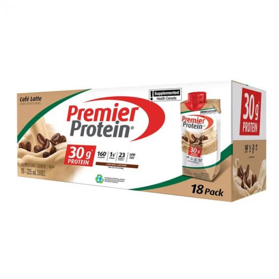 Premier - Shake protéiné Protein Café Latte, 18 x 325 ml