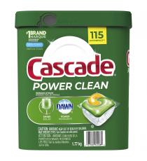 Cascade Power Clean - Détergent pour lave-vaisselle, 115 ActionPacs