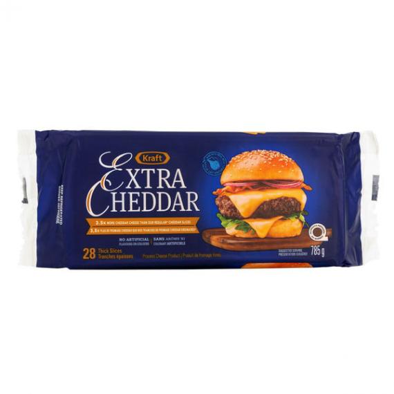 Kraft Extra Cheddar Slices 785 g