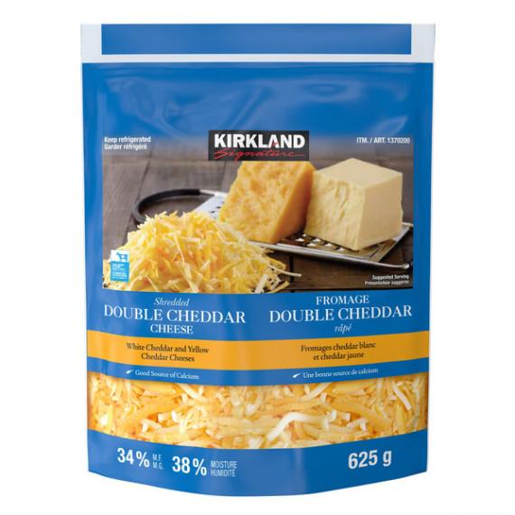 Kirkland Signature - Fromage Double Cheddar Râpé 2 x 625 g