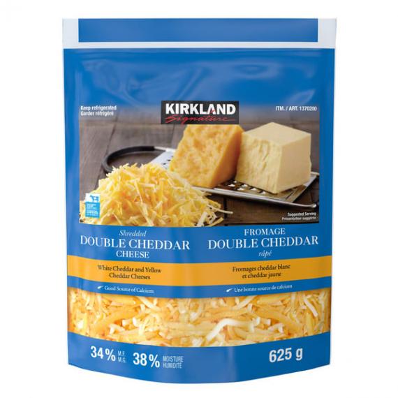 Kirkland Signature Shredded Double Cheddar Cheese 2 x 625 g
