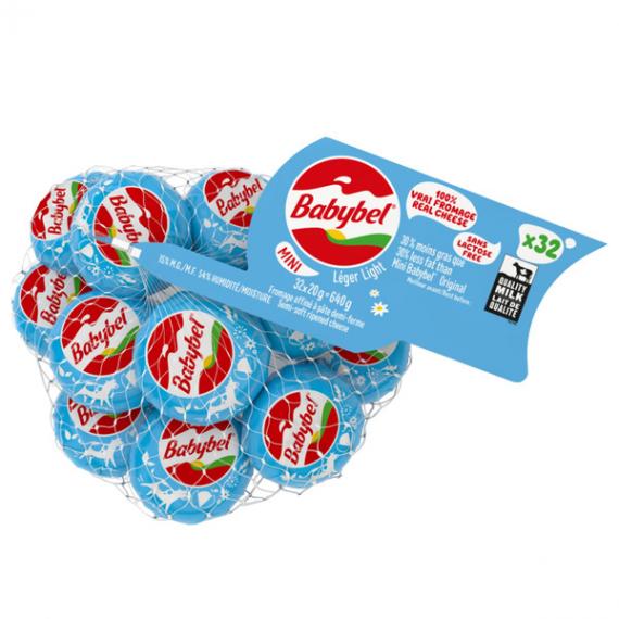 Babybel les Fromages Mini Babybel , 50% moins de gras que le type d'origine, Sans Lactose, 28 x 20 g