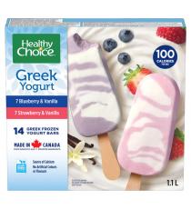 Barres de yaourt glacé grec Healthy Choice, 14 x 8 oz