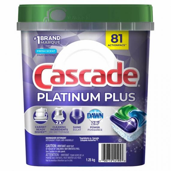 Cascade - Détergent pour lave-vaisselle Platinum Plus ActionPacs