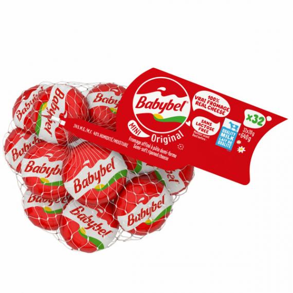 Babybel les Fromages Mini Babybel , Original, Sans Lactose, 32 x 20 g