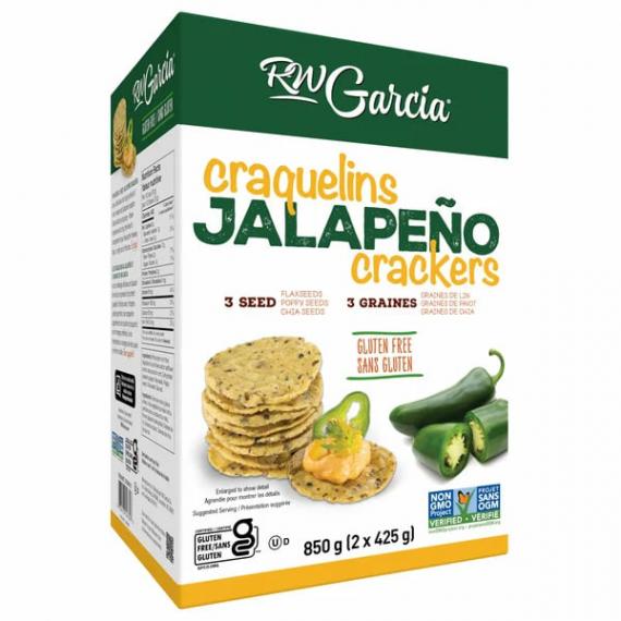 Crackers aux 3 graines de jalapeño RW Garcia 2 x 425 g
