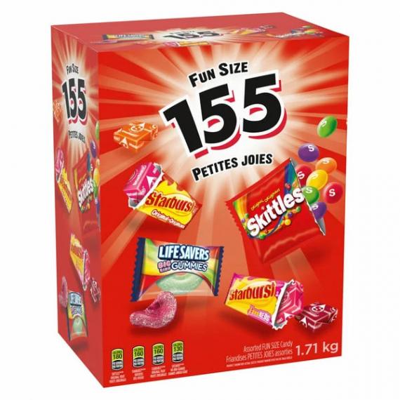 Bonbons assortis, 155 unités, 1,71 kg