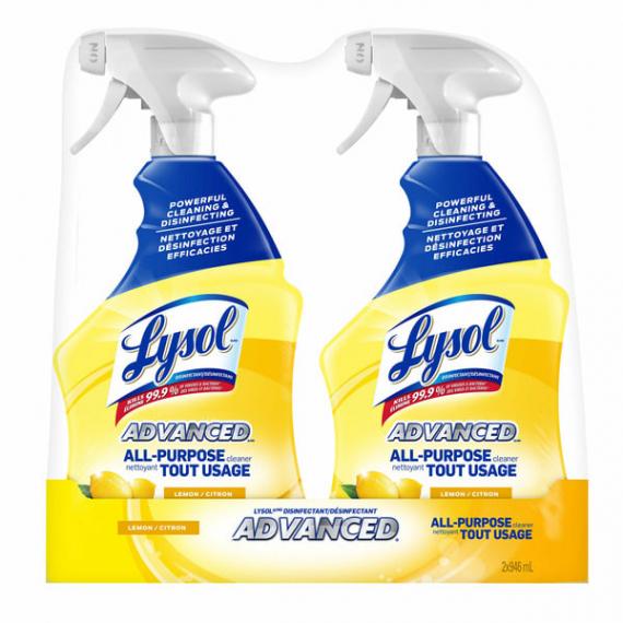 Lysol - Nettoyant multi-usages avancé au parfum de citron, 2 x 946 ml