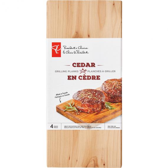 President's Choice Cedar Grilling Planks 4x1.0 ea