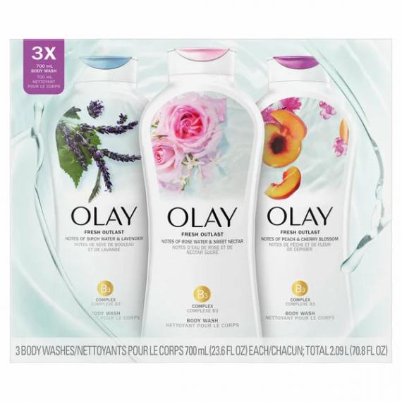 OLAY Fresh Outlast Body Wash - 3 x 700 ml