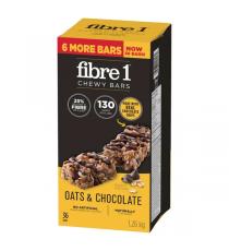 Fibre 1 - Barres tendres à saveur avoine et chocolat, 30 × 35 g , 1.05 kg