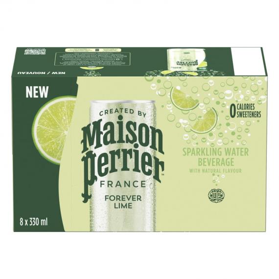 Maison Perrier - Eau pétillante Forever Lime, 8 x 330 ml