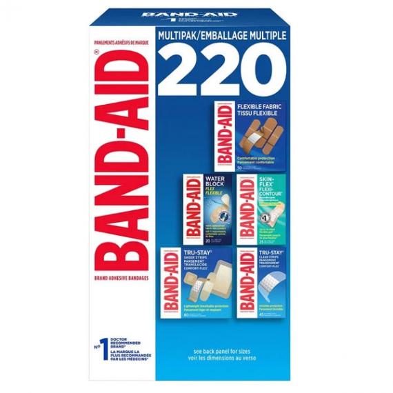 Band-Aid, Brand Adhesive Bandages, varied selection, Pack of 220