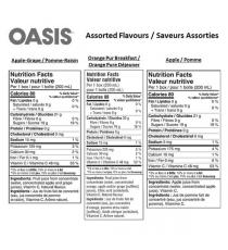 Oasis Assorted Flavours 100% Juice Blend 50 x 200 ml