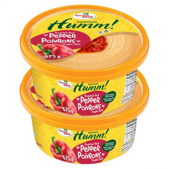 Fontaine Santé de Poivrons Rouges Rôtis de l'Hummus Cocktail, 2 x 675 g
